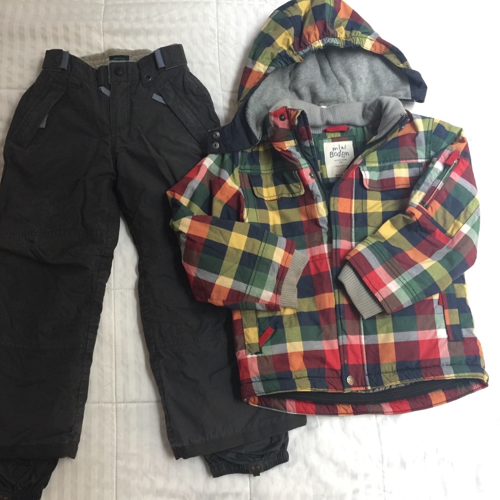 Mini Boden 5-6 Kids Coat and Snow Pants